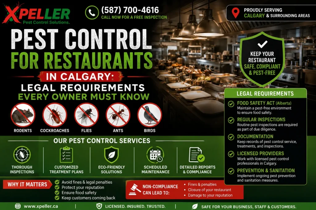 Pest Control for Restaurants in Calgary Legal Requirements Every Owner Must Know