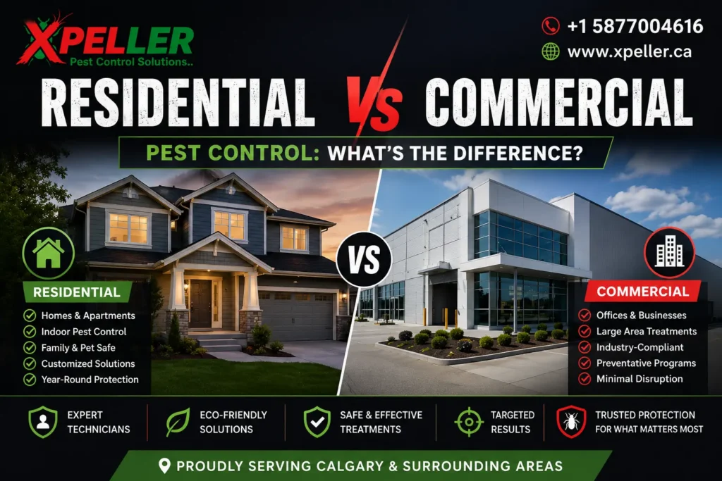 Residential vs Commercial Pest Control What’s the Difference