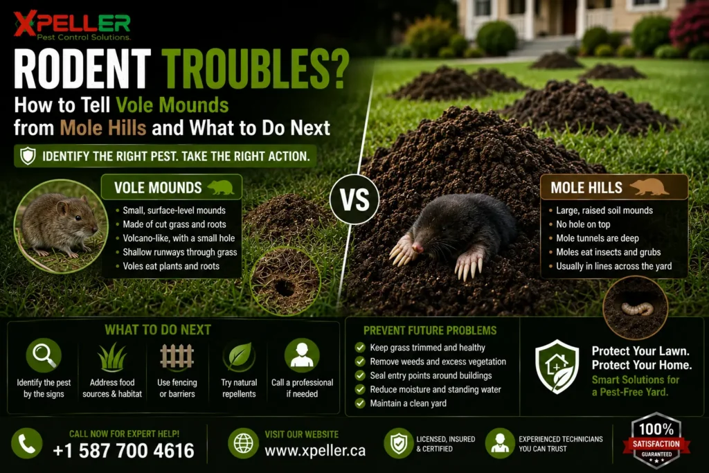 Rodent Troubles How to Tell Vole Mounds from Mole Hills and What to Do Next