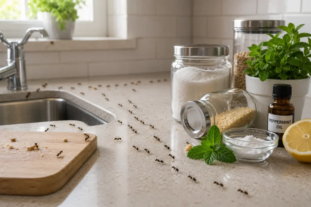 Get Rid of Ants in Kitchen Naturally