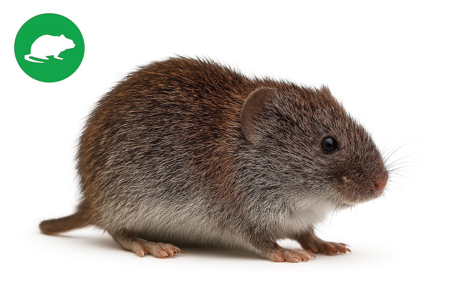 Technician removing voles from Calgary yard.