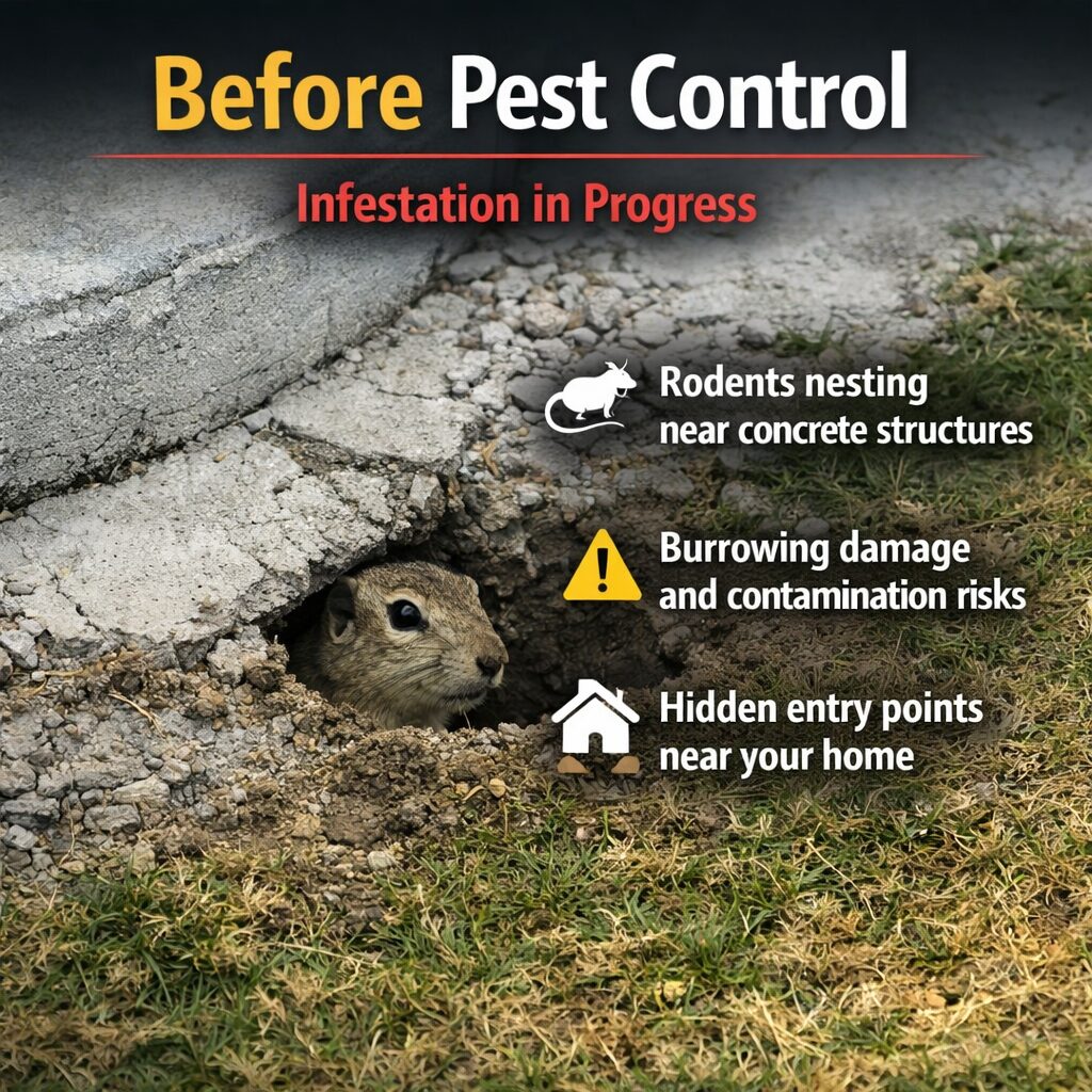 Before pest control in calgary