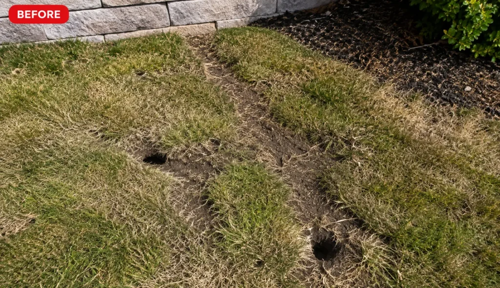 Before vole control