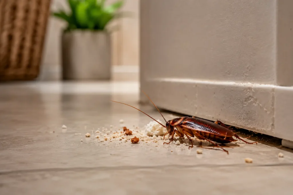 why do cockroaches come out at night