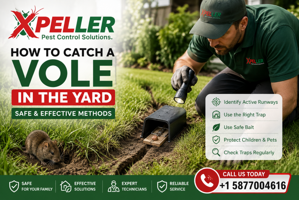 how to catch a vole in the yard