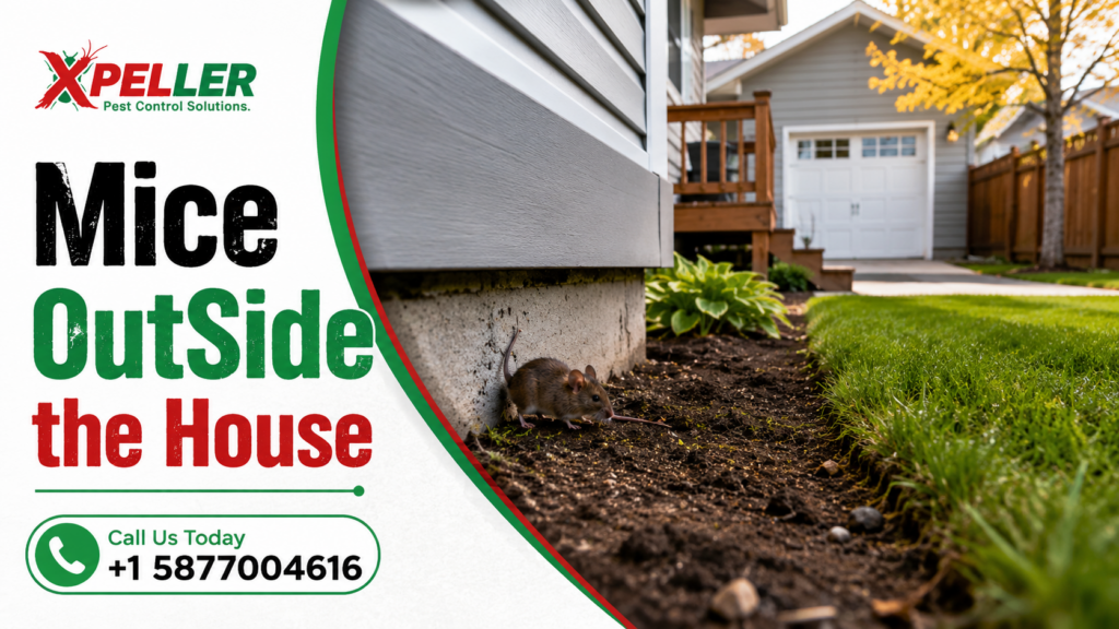 sealing gaps to get rid of mice outside the house."