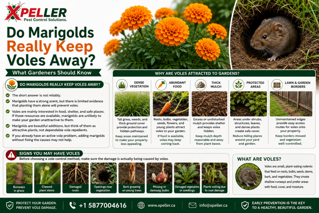 do marigolds really keep voles away